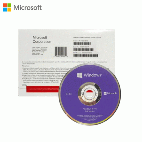 Window 10 Pro License OEM Life Time (Full Box)