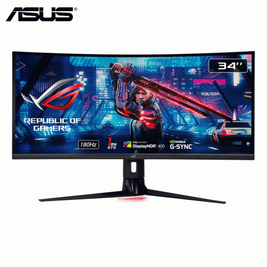 ASUS ROG Strix XG349C 34" (3440 x 1440) UWQHD, 4K Curved, USB-C, 180Hz, HDR400, Gaming Monitor  