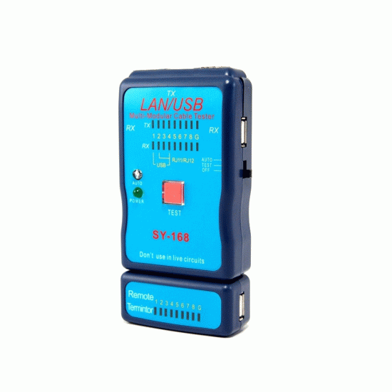 USB / LAN Cable Tester USB RJ45, RJ11,( SY-168 )